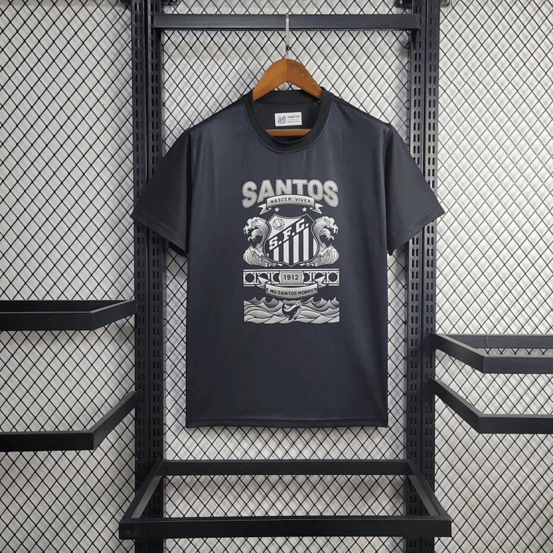 25/26 Santos Black Casual Shirt S-XXL