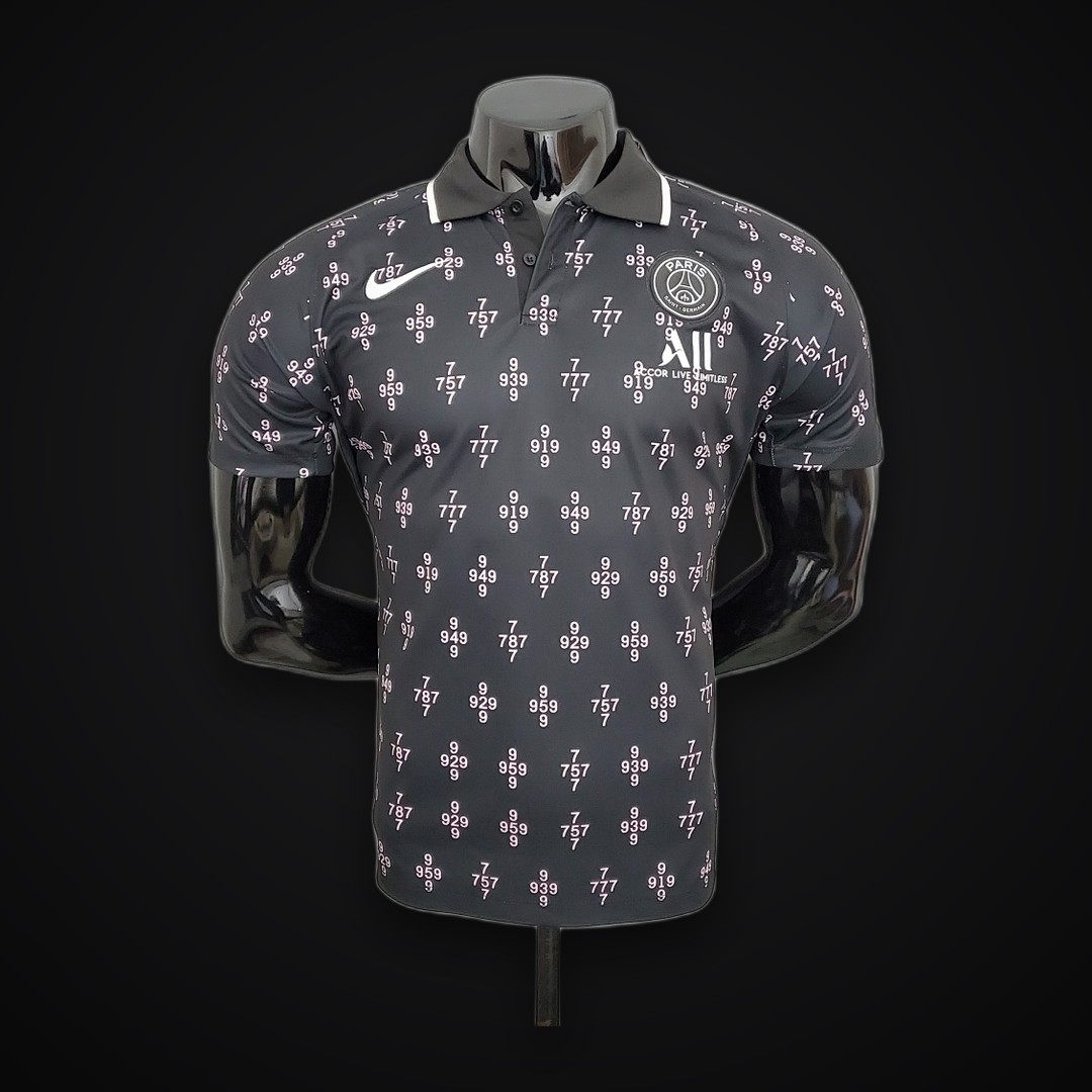 21/22 POLO PSG black pattern S-XXL