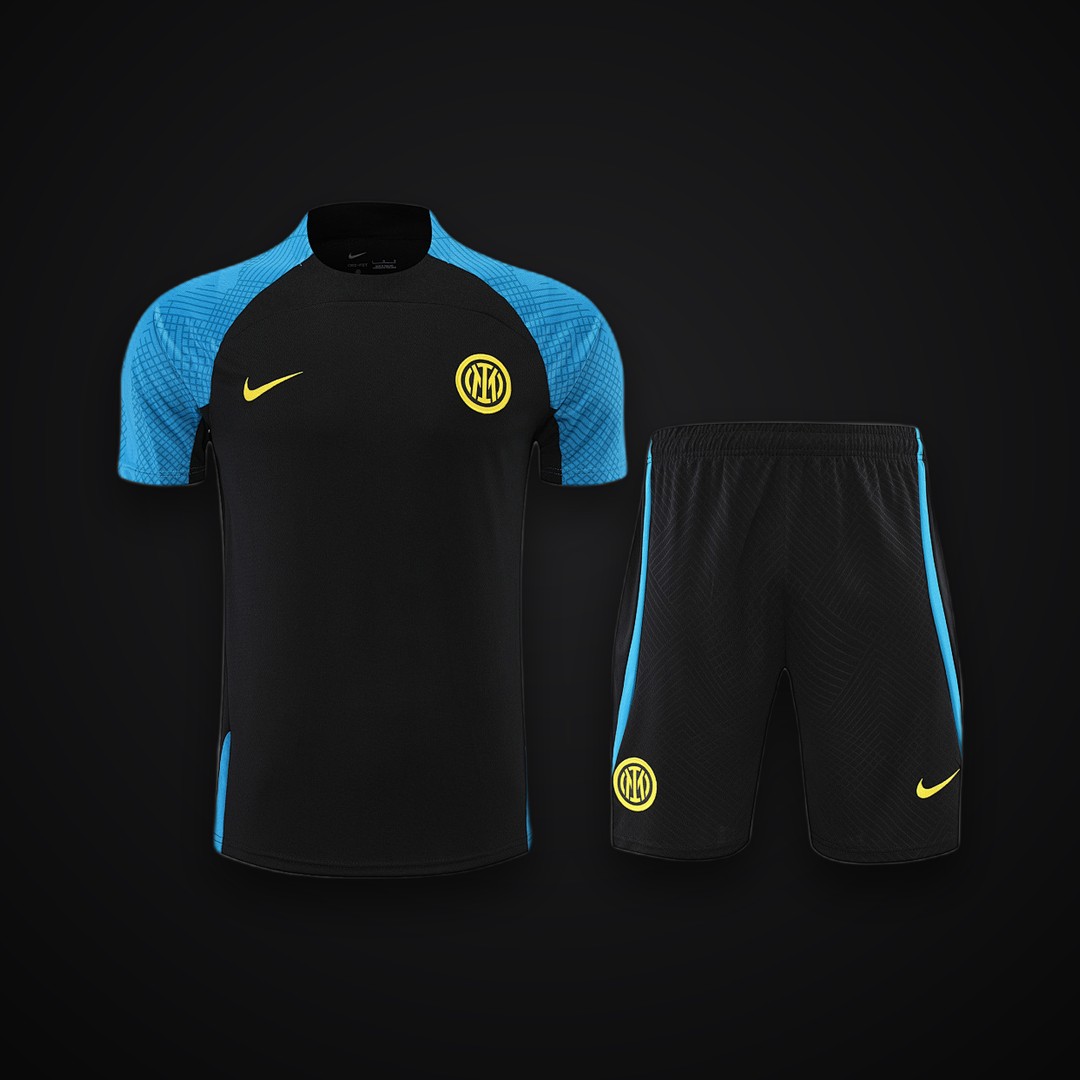 22/23 Inter Milan training suit short sleeve kit Black Blue S-XXL