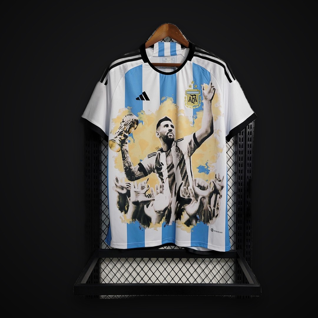23-24 Argentina World Cup Championship Commemorative Edition Size S-XXL