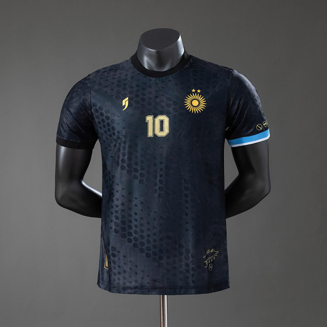 Argentina Maradona #10 Special Edition-Black Player Version Jersey S-2XL