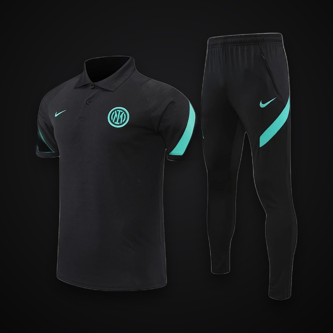Inter Black Polo Shirt